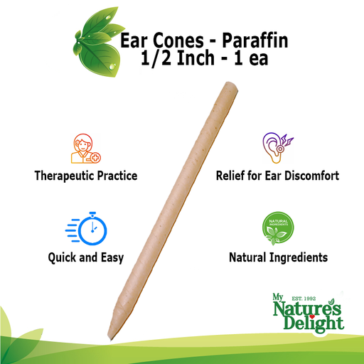 Ear Cones - Paraffin - 1/2 Inch - 1 ea