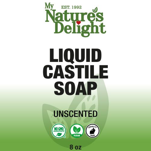 Unscented Liquid Castile Soap - 8 oz