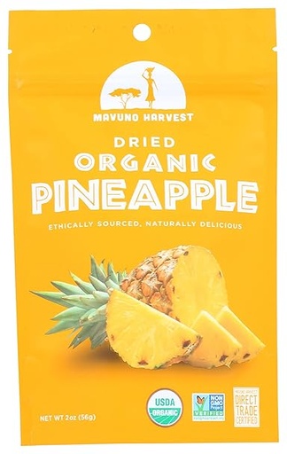 Dried Pineapple Fruit Organic 2oz