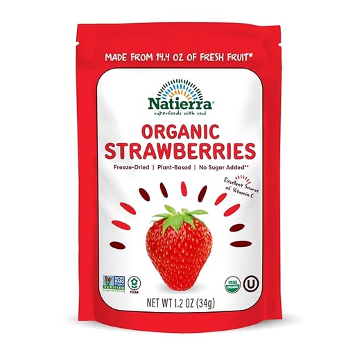 Organic Strawberry Freeze Dried 1.2 oz