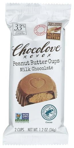 Peanut Butter Cup w/ Milk Chocolate 2 Cups 1.2oz