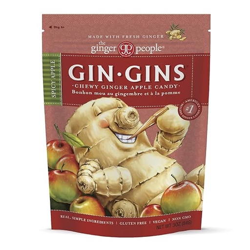 Gin Gins Spicy Apple Ginger Chew 3oz