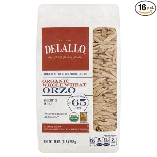 Organic Whole Wheat Orzo 16oz