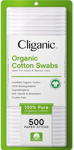 Organic Cotton Swabs 500 Paper Sticks