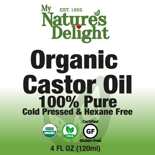 Organic Castor Oil - 4 oz - Glass