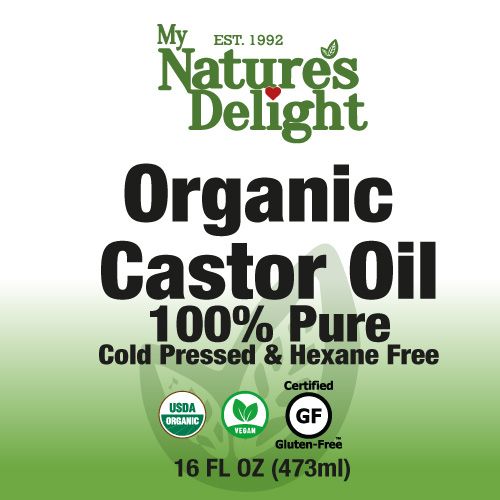 Organic Castor Oil - 16 oz - Glass