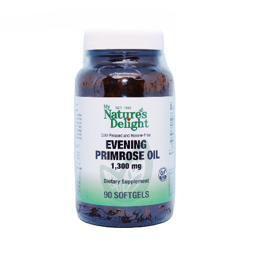 Evening Primrose Oil 1,300 mg Cold Pressed and Hexane Free - 90 Softgels