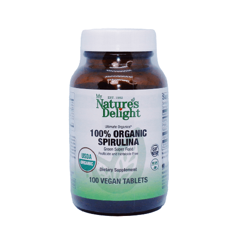 100% Organic Spirulina 500 mg - 100 Veg Tabs