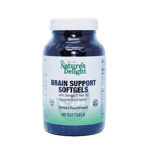 Brain Support Softgels with Omega-3 Fish Oil - 60 Softgels