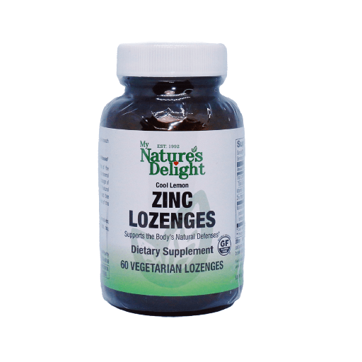 Zinc Lozenges - Cool Lemon Flavor - 60 Veg Lozenges