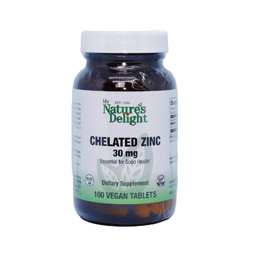 Chelated Zinc 30 mg - 100 Vegan Tabs